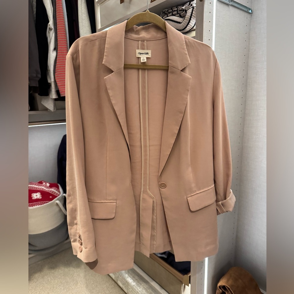 Open Edit Women's Blazer in Soft Pink